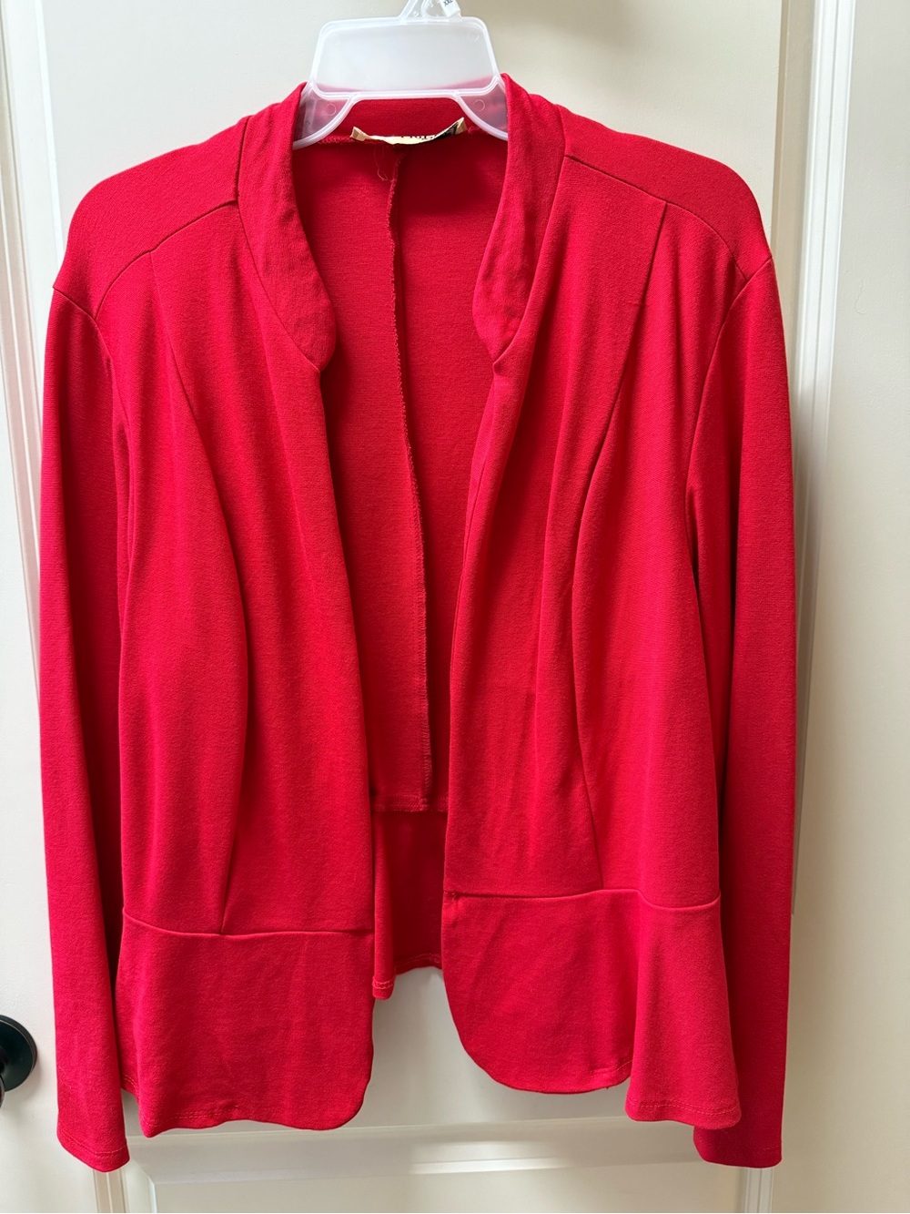 Hybrid & Company Open-Front Red Blazer